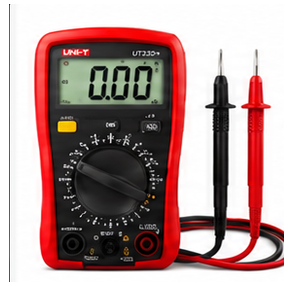 Digital multimeter and test probes for electronics repair